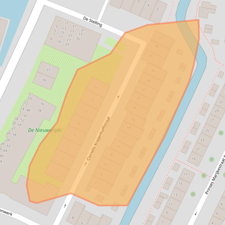 Kaart van postcodegebied 1398DR.
