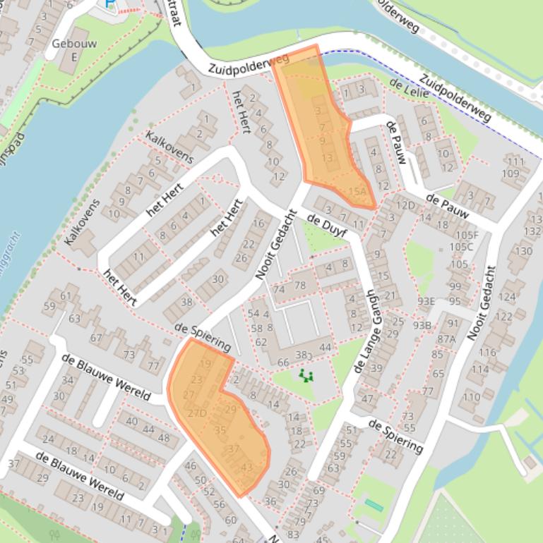 Kaart van postcodegebied 1398EA.