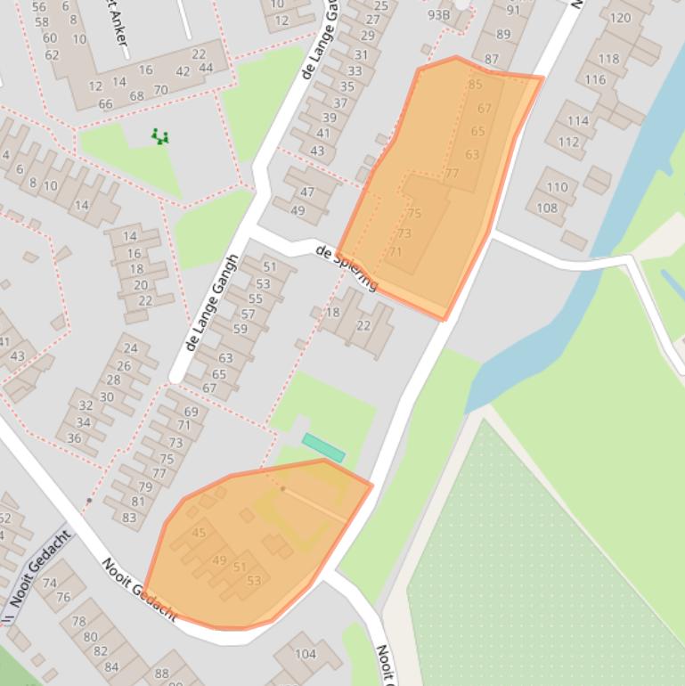 Kaart van postcodegebied 1398EB.