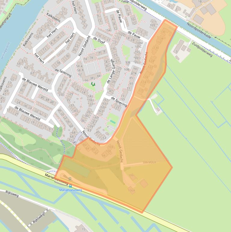 Kaart van postcodegebied 1398EG.