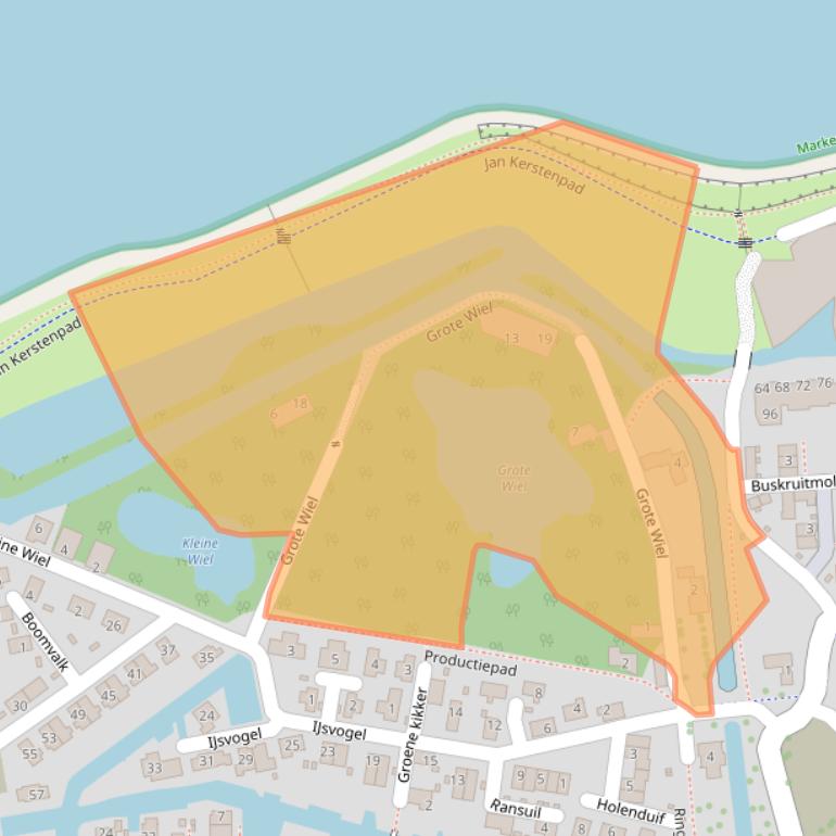 Kaart van postcodegebied 1398JA.