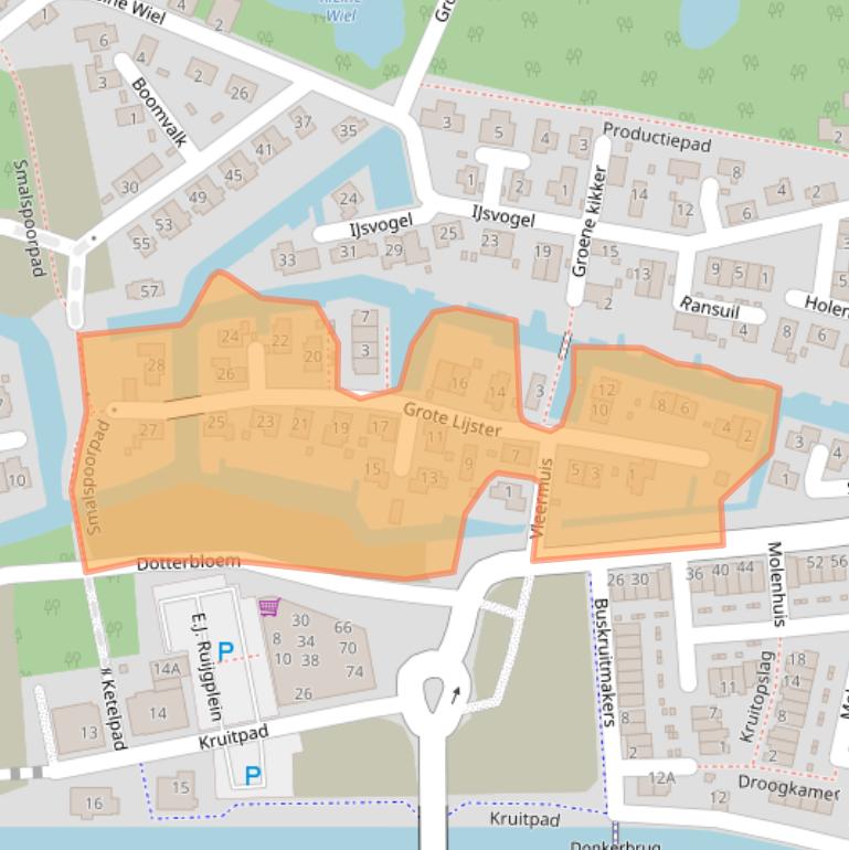 Kaart van postcodegebied 1398JM.