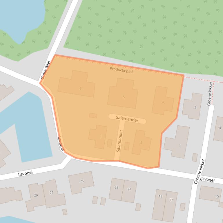 Kaart van postcodegebied 1398JR.