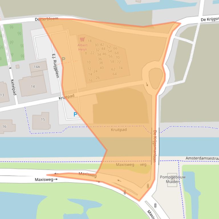 Kaart van postcodegebied 1398KK.