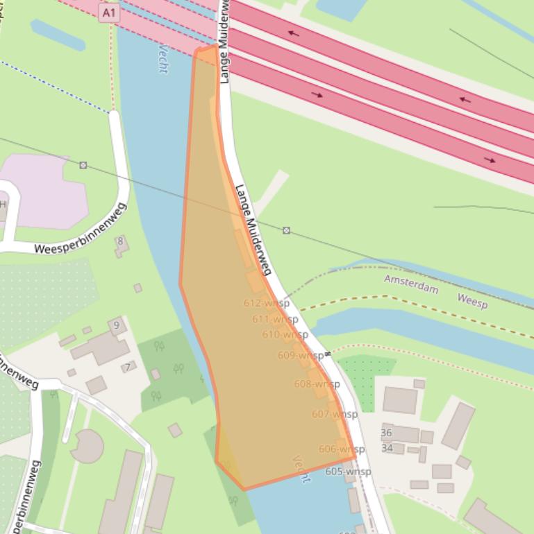 Kaart van postcodegebied 1398PB.