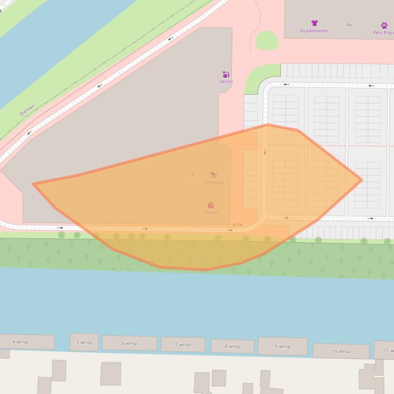 Kaart van postcodegebied 1398PR.