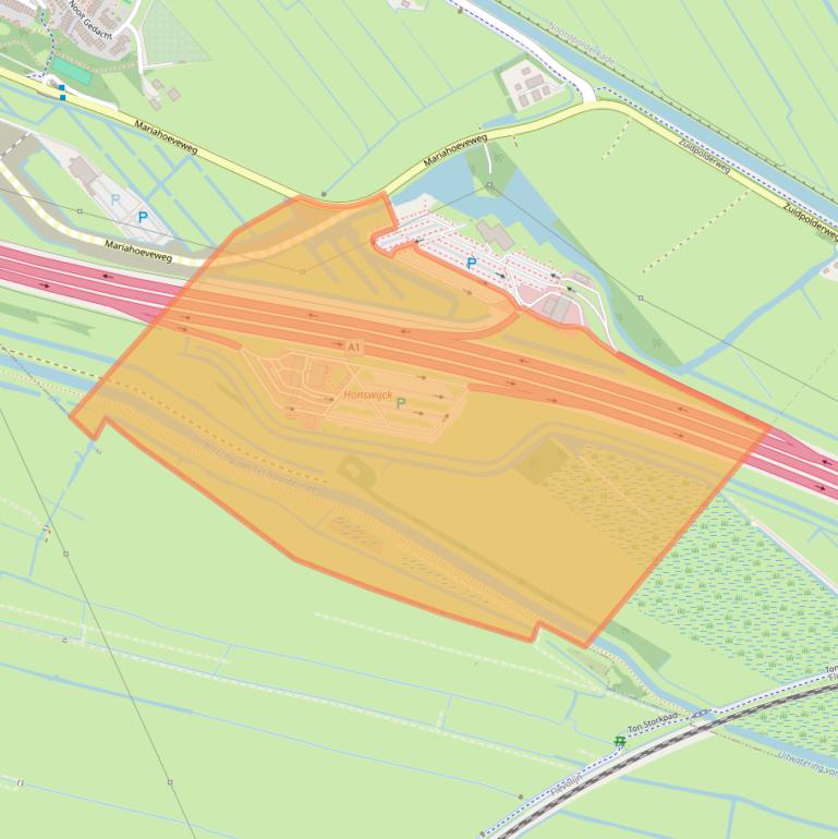 Kaart van postcodegebied 1398PZ.