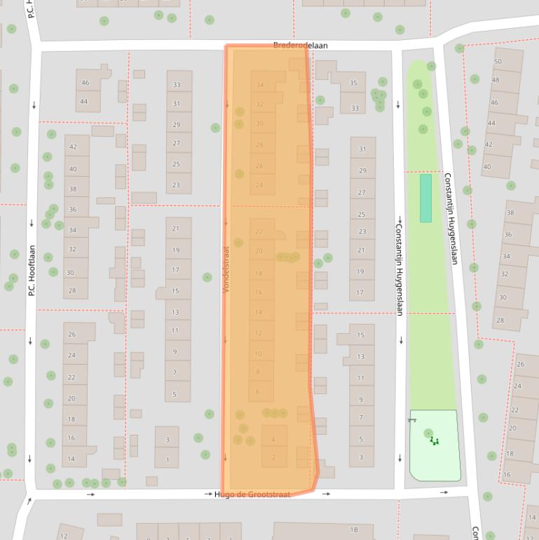 Kaart van postcodegebied 1398XL.