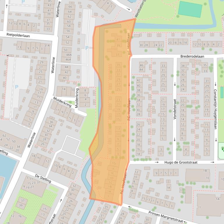 Kaart van postcodegebied 1398XN.