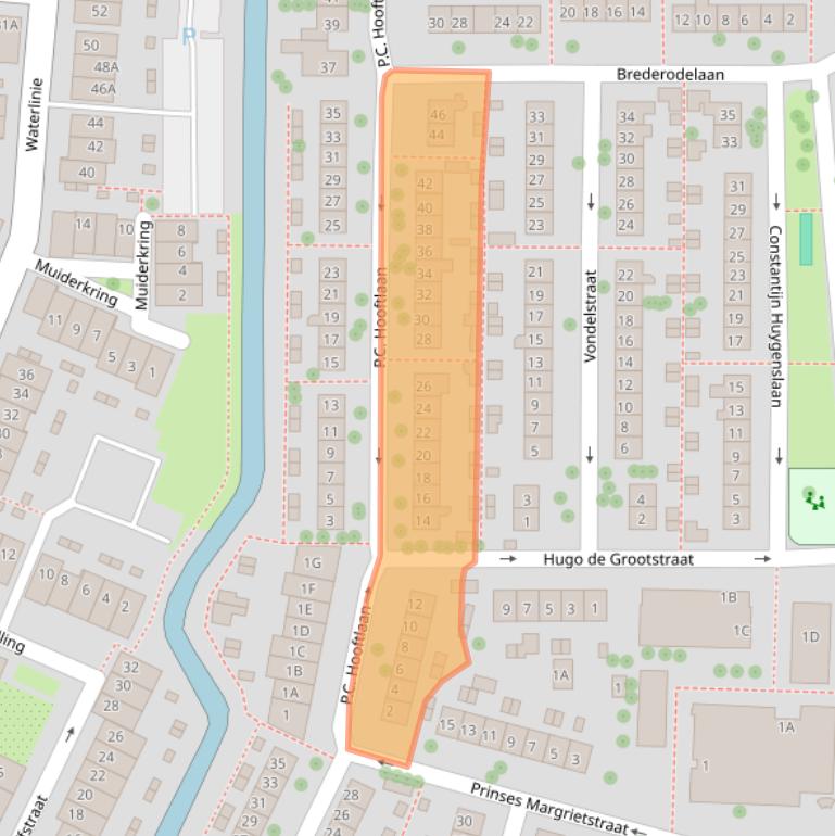 Kaart van postcodegebied 1398XP.