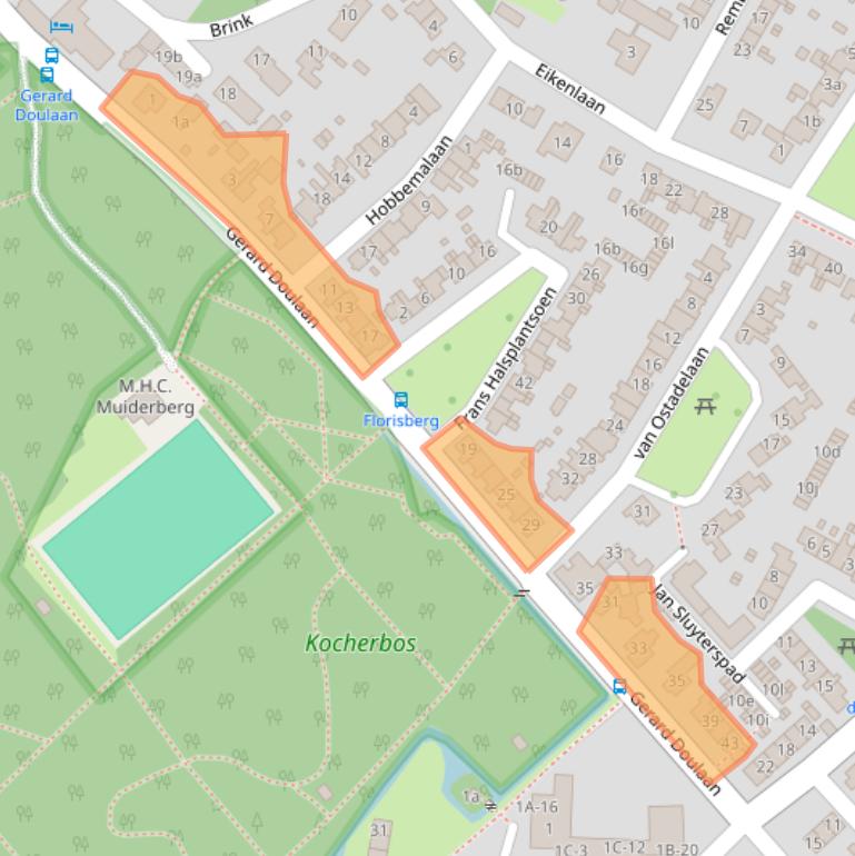 Kaart van postcodegebied 1399ES.