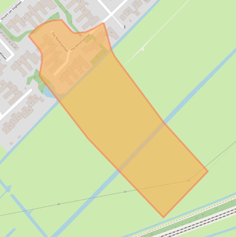 Kaart van postcodegebied 1399GC.