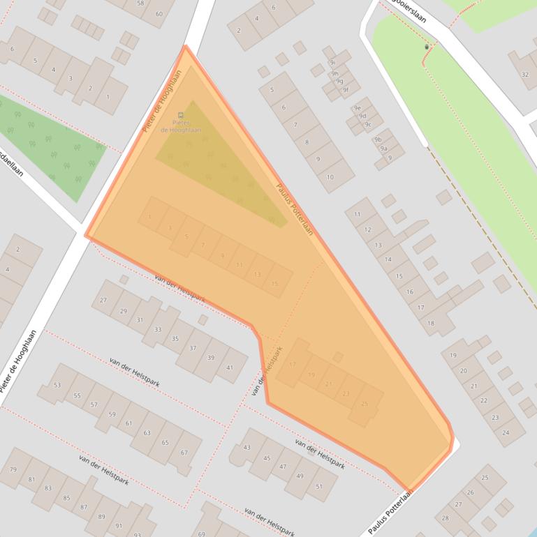 Kaart van postcodegebied 1399GG.