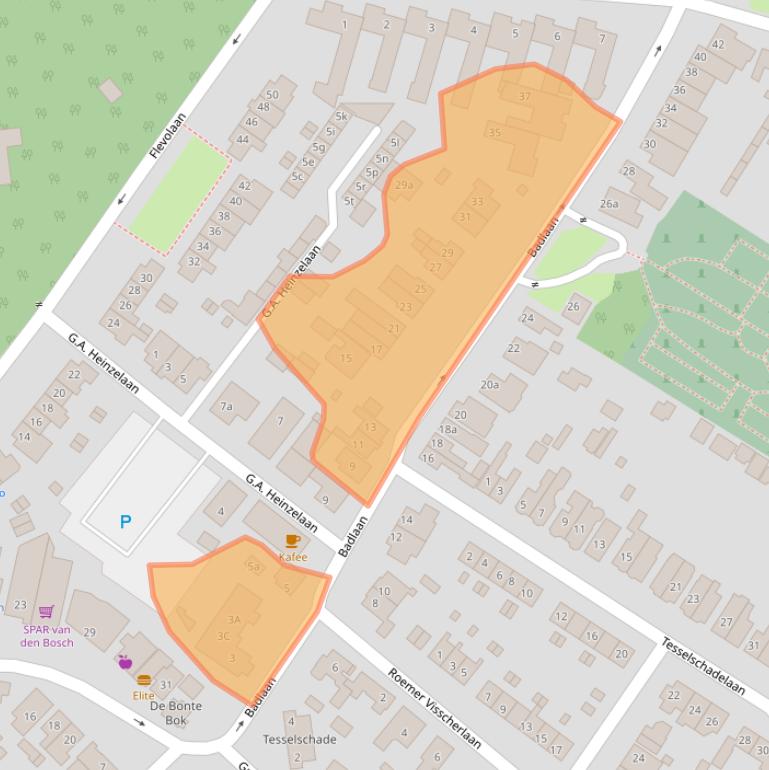 Kaart van postcodegebied 1399GM.