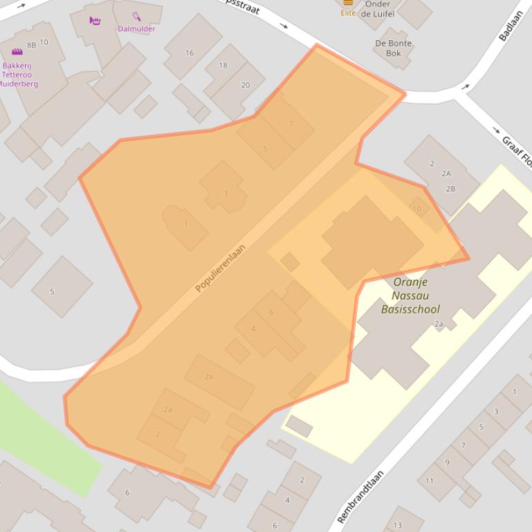 Kaart van postcodegebied 1399GS.