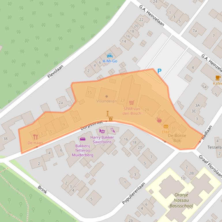 Kaart van postcodegebied 1399GT.