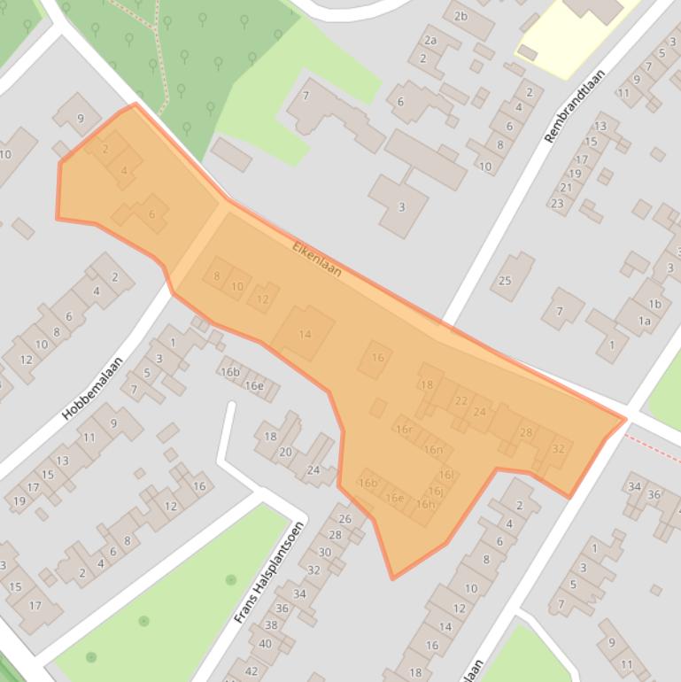 Kaart van postcodegebied 1399HC.