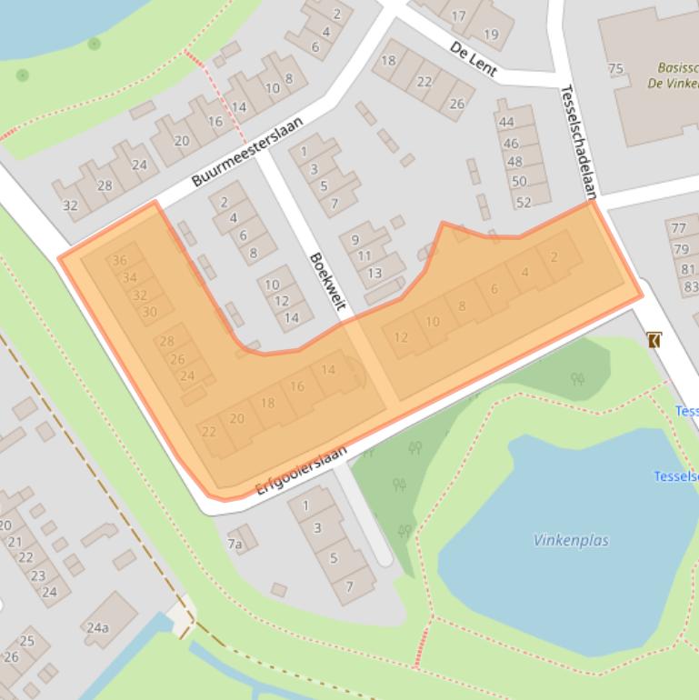 Kaart van postcodegebied 1399JJ.