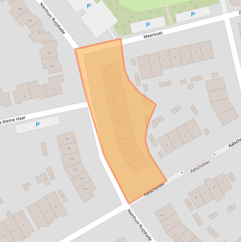 Kaart van postcodegebied 1399KA.