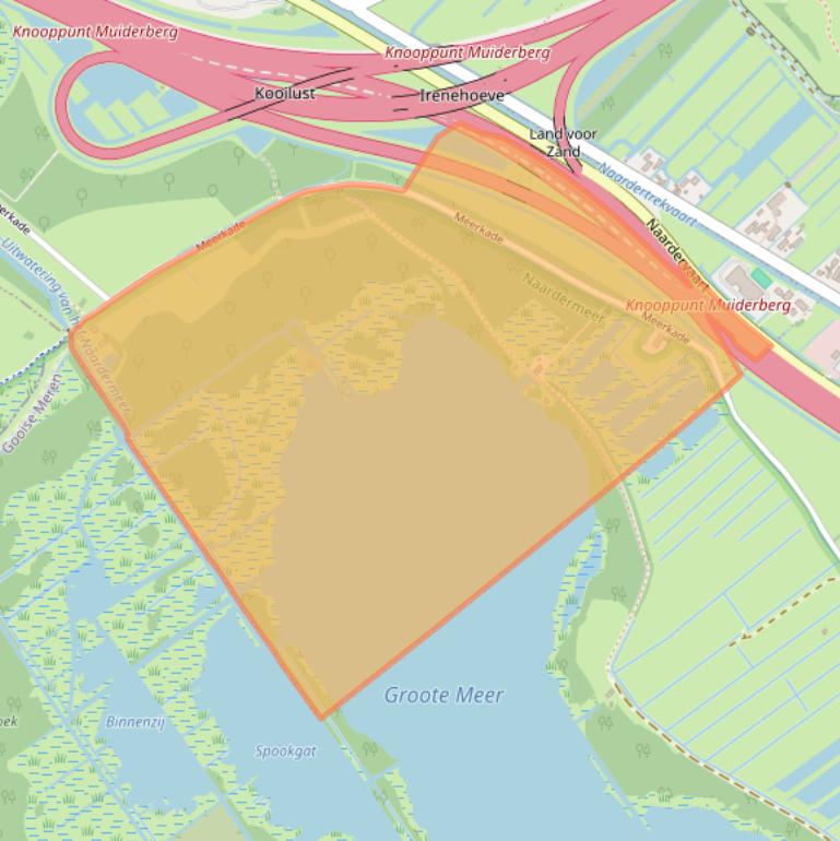 Kaart van postcodegebied 1399PL.