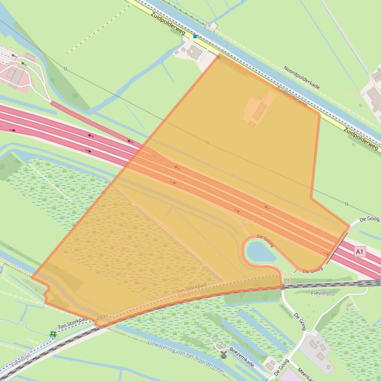 Kaart van postcodegebied 1399PM.