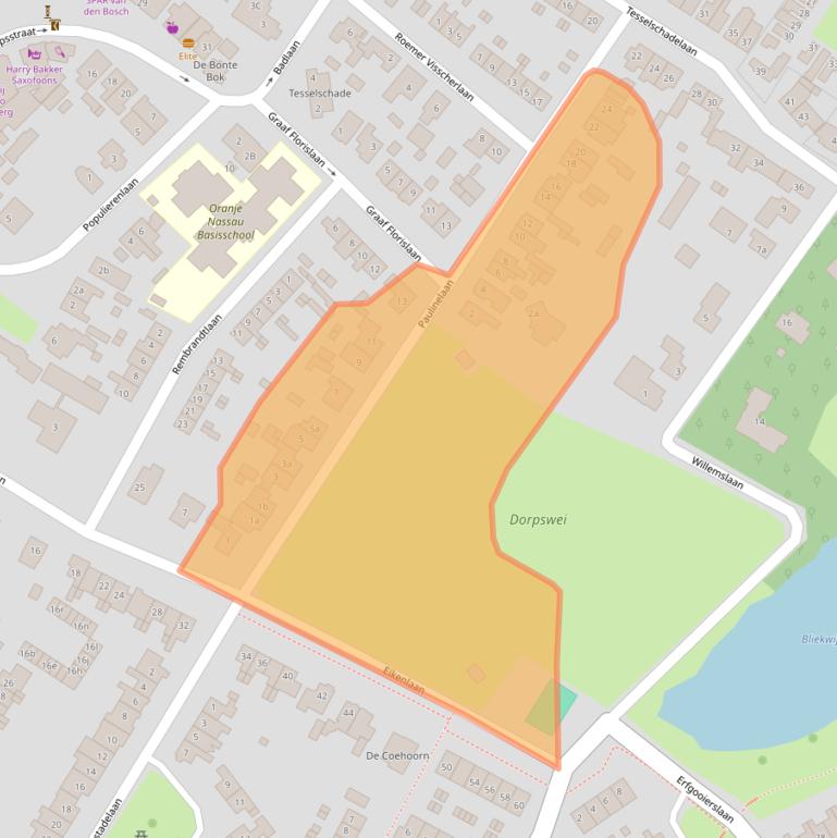 Kaart van postcodegebied 1399VK.