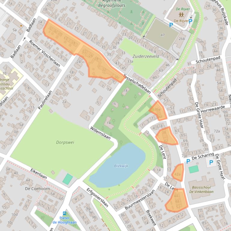 Kaart van postcodegebied 1399VP.