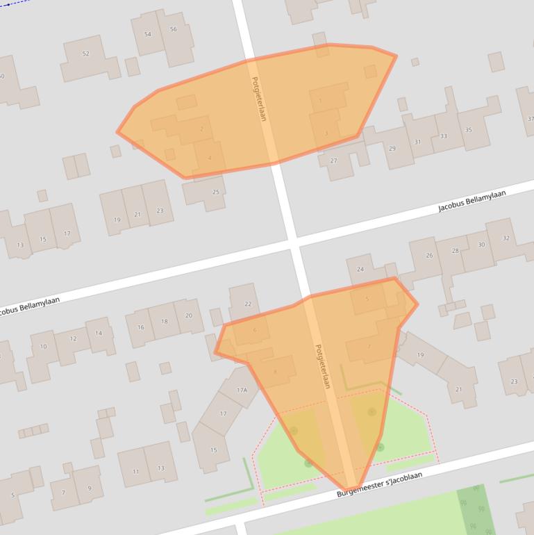Kaart van postcodegebied 1401AS.
