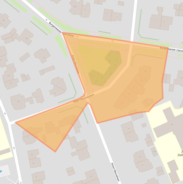 Kaart van postcodegebied 1401BX.