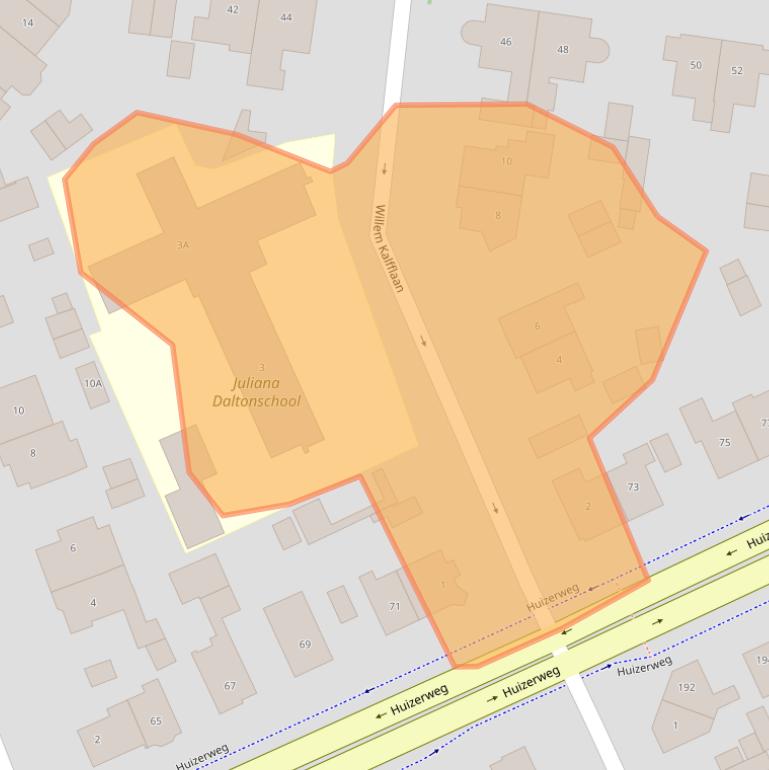 Kaart van postcodegebied 1401CL.