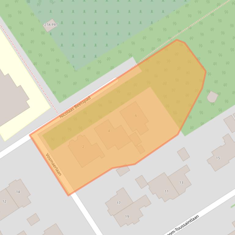 Kaart van postcodegebied 1401DA.