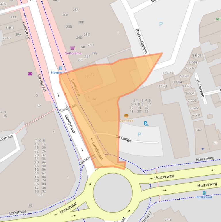 Kaart van postcodegebied 1401EN.