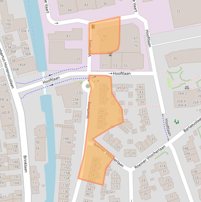 Kaart van postcodegebied 1401RD.