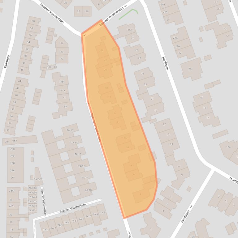 Kaart van postcodegebied 1401RH.