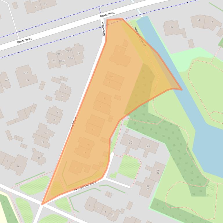 Kaart van postcodegebied 1401RV.