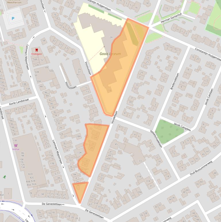 Kaart van postcodegebied 1401SB.