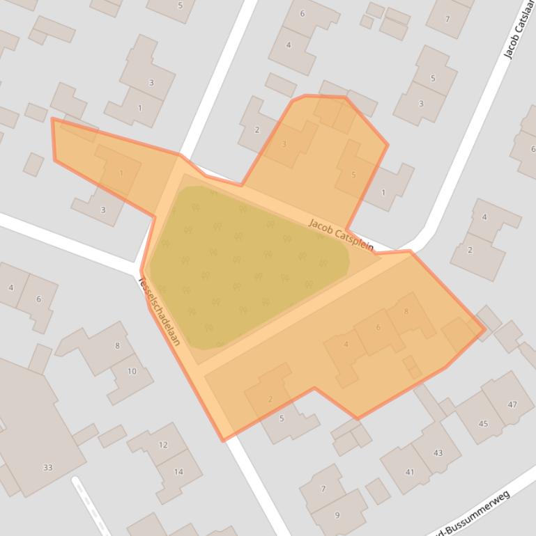 Kaart van postcodegebied 1401SJ.