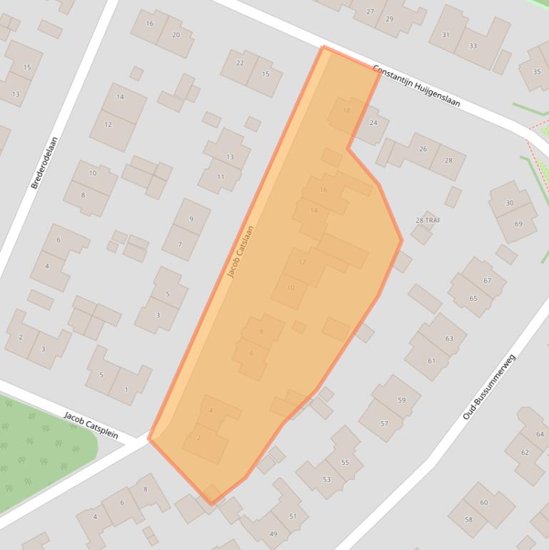 Kaart van postcodegebied 1401SL.