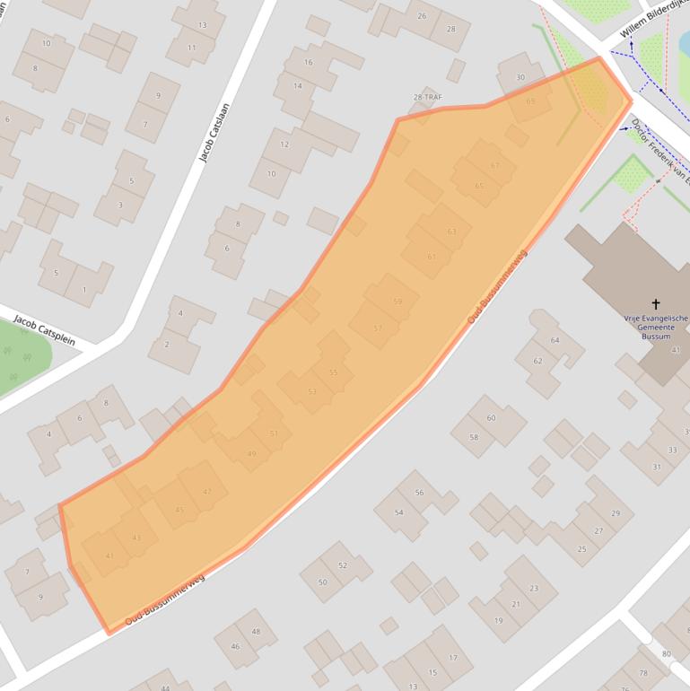 Kaart van postcodegebied 1401SN.