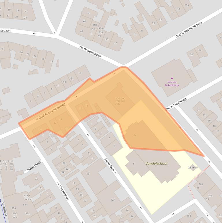 Kaart van postcodegebied 1401SP.