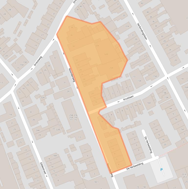 Kaart van postcodegebied 1401TW.