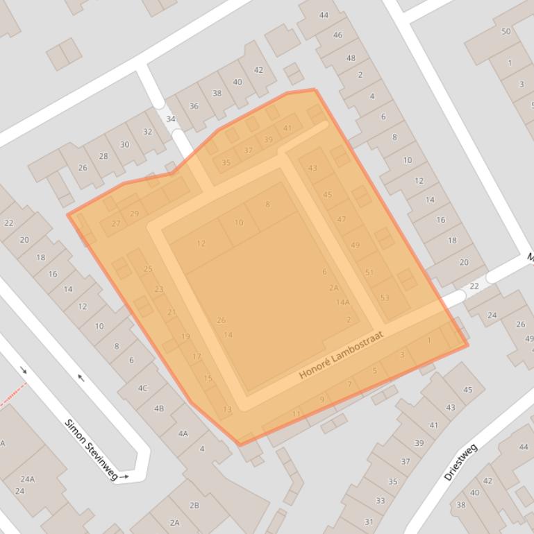 Kaart van postcodegebied 1401VA.