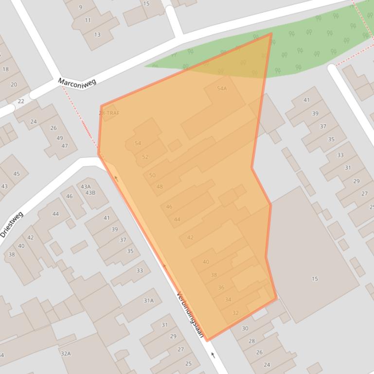 Kaart van postcodegebied 1401VE.