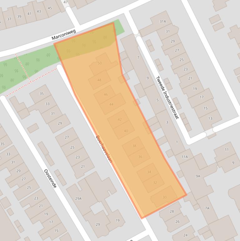 Kaart van postcodegebied 1401VV.