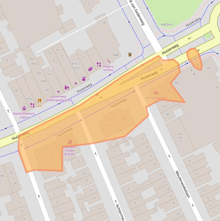 Kaart van postcodegebied 1402AG.
