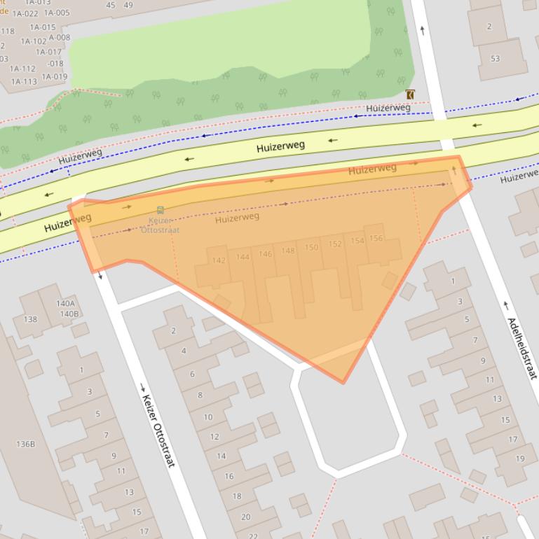 Kaart van postcodegebied 1402AL.