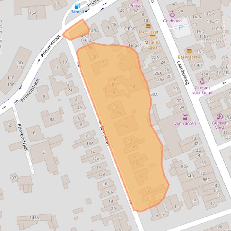 Kaart van postcodegebied 1402AT.