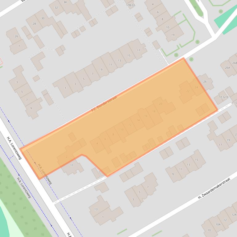 Kaart van postcodegebied 1402CH.