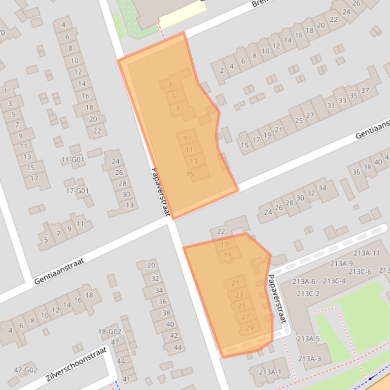 Kaart van postcodegebied 1402CV.