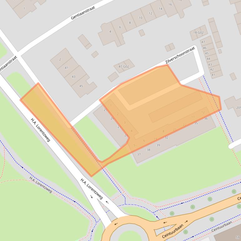 Kaart van postcodegebied 1402DA.